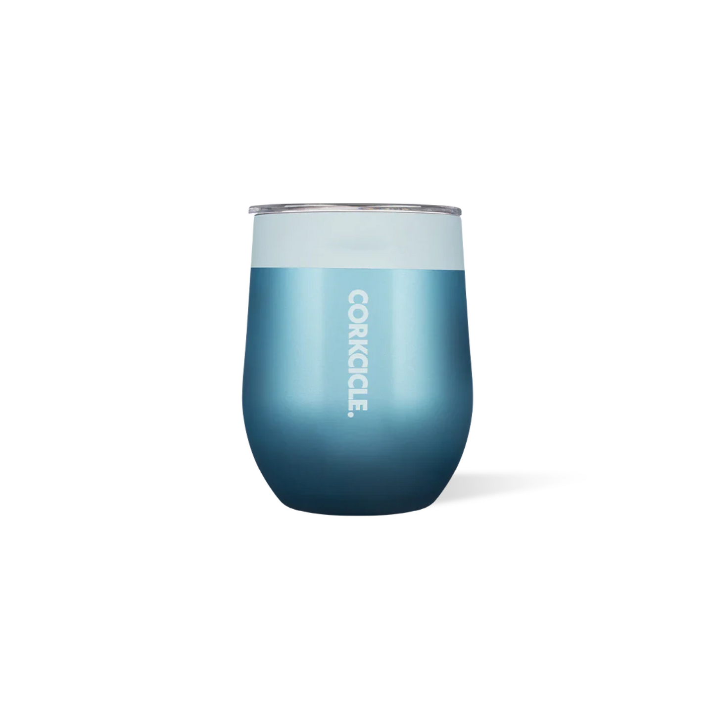 12oz Stemless Color Block Glacier Blue