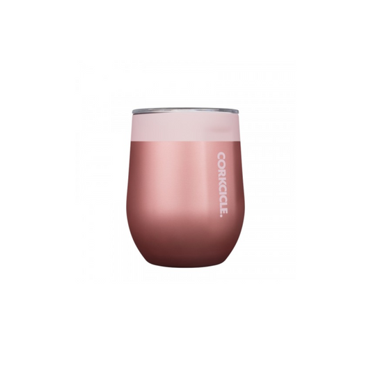 12oz Stemless Color Block Pink Lady