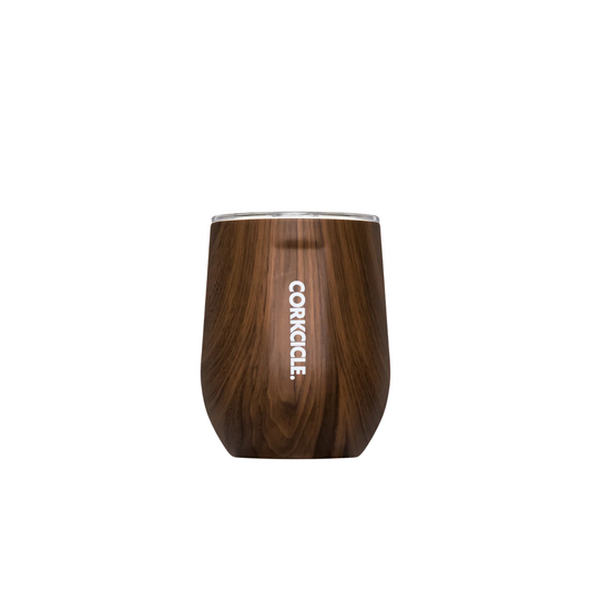 12oz Stemless Walnut Wood