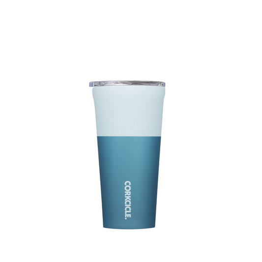 16oz Tumbler Color Block Glacier Blue