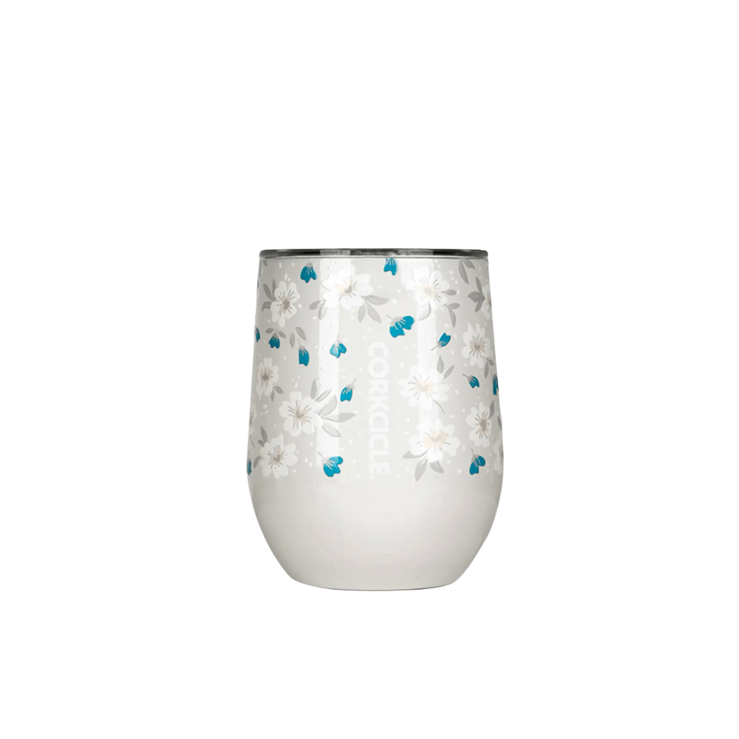 12oz Stemless Ditsy Floral Cream