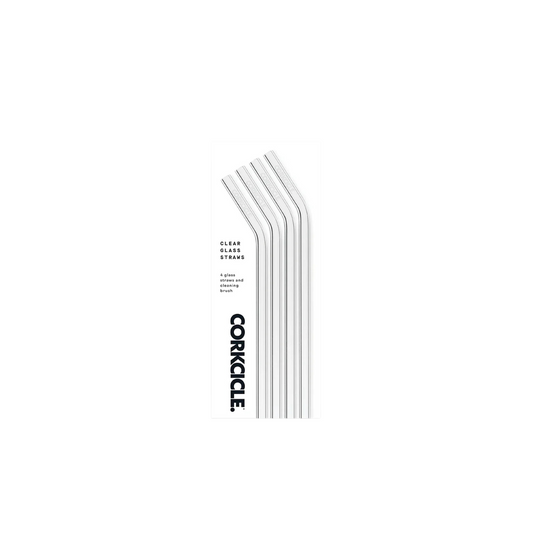 Straw Set - Glass - Clear